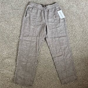 RETREAT LINEN ANKLE PANT Medium Pyrite NWT